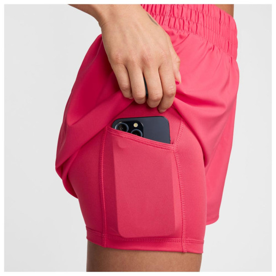 Nike Γυναικείο σορτς One Dri-FIT High-Waisted 3'' 2in1 Shorts